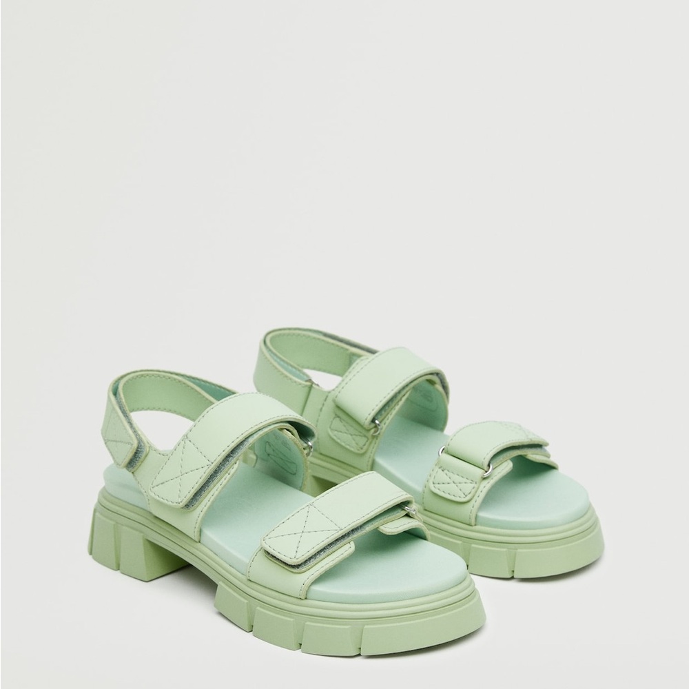 MNG (Mango) Toothed Platform Sandal (Size 42 / US 11)